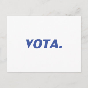 Carte Postale Vota vote en espagnol Español bleu blanc moderne