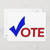 Carte postale Vote (Devant / Derrière)