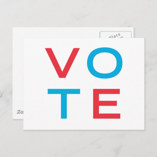 Carte Postale vote (Devant / Derrière)