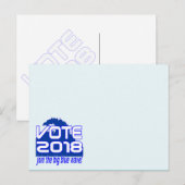Carte postale VOTE 2018 Blue Wave (Devant / Derrière)