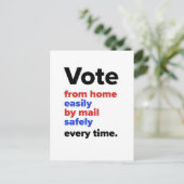 Carte Postale Vote à la maison à chaque fois — Simple (Debout devant)