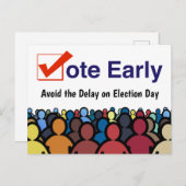 Carte Postale Vote anticipé (Devant / Derrière)