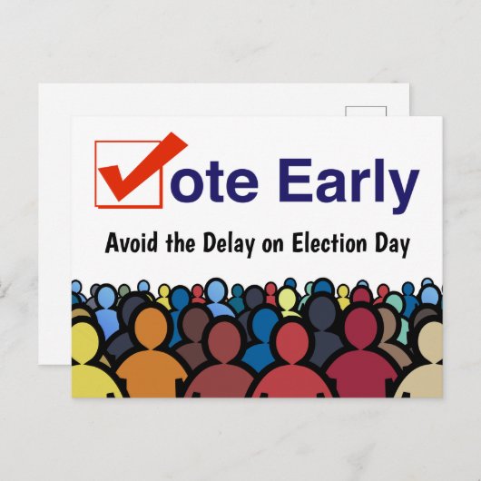 Carte Postale Vote anticipé (Devant / Derrière)