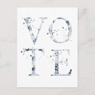 Carte Postale Vote Bleu Rustique
