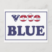 Carte Postale Vote Blue - American Flag Typographie (Devant)