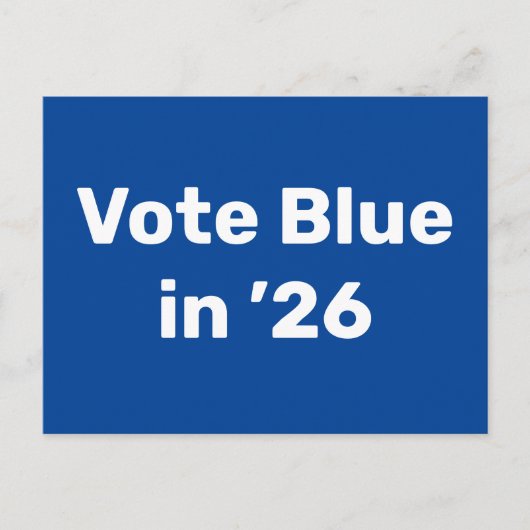 Carte Postale Vote Blue en 2026 (Devant)