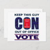 Carte Postale Vote Blue Resiste à l'élection présidentielle de 2 (Devant / Derrière)