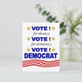 Carte postale Vote Democrat (Debout devant)
