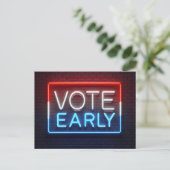 Carte Postale Vote Early Neon Connexion Brick (Debout devant)