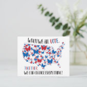 Carte Postale Vote Ensemble Nous Changeons Tout, Rouge Blanc Ble (Debout devant)