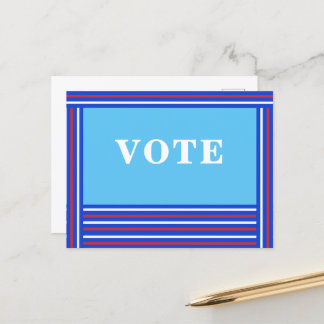 Carte postale VOTE - Fenêtre bleue