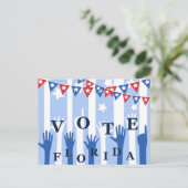 Carte Postale Vote Florida Sortez Du Vote ! Électeurs (Debout devant)