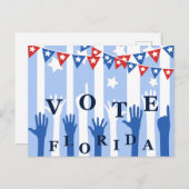 Carte Postale Vote Florida Sortez Du Vote ! Électeurs (Devant / Derrière)