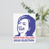 Carte Postale vote hillary clinton 2016 (Debout devant)