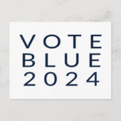 Carte Postale Vote minimaliste Blue Kamala Harris 2024 (Devant)