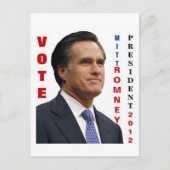 Carte postale Vote Mitt Romney 2012 (Devant)