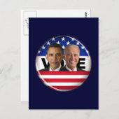 Carte Postale Vote Obama & Biden (Devant / Derrière)