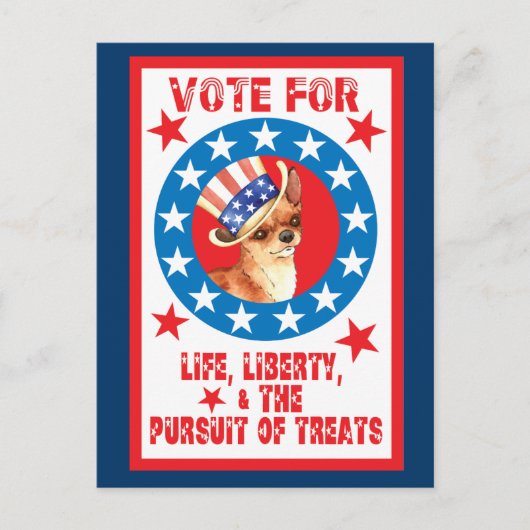 Carte Postale Vote pour Chihuahua (Devant)