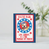 Carte Postale Vote pour Pit Bull (Debout devant)