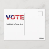 Carte Postale Vote Rouge/Bleu (Dos)