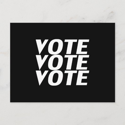Carte Postale "Vote vote" noir blanc (Devant)