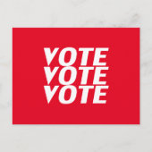 Carte Postale "Vote vote" rouge blanc (Devant)