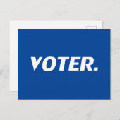 Carte Postale "Voter" bleu blanc (Devant / Derrière)