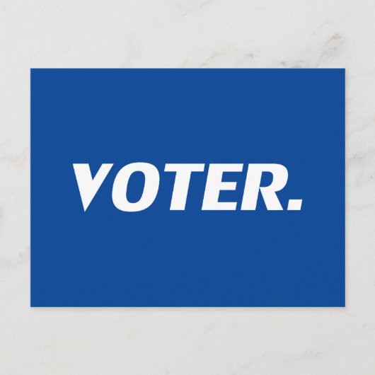 Carte Postale "Voter" bleu blanc (Devant)