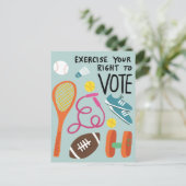 Carte Postale VOTER Exercez votre droit de vote bleu (Debout devant)
