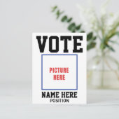 CARTE POSTALE VOTER LE NOM PERSONNALISER LA PHOTO (Debout devant)