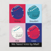 Carte Postale Voter ne devrait pas risquer des vies Voter par la (Devant)
