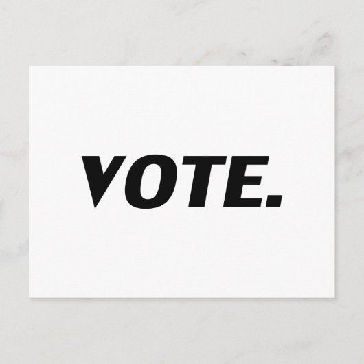 Carte Postale "Voter" noir blanc (Devant)