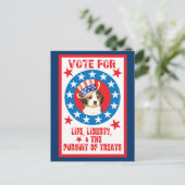 Carte Postale Voter pour le Beagle (Debout devant)