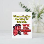 Carte Postale Voter pour le moindre des deux fléaux (Debout devant)