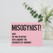 Carte Postale Votes misogynes contre les femmes (Debout devant)