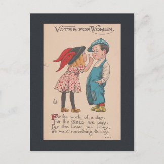 Carte Postale Votes pour les femmes - Droits des femmes Vintage