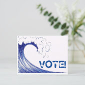 Carte Postale VOTEZ Blue Wave 2018 ! (Debout devant)