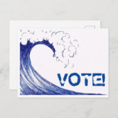 Carte Postale VOTEZ Blue Wave 2018 ! (Devant / Derrière)