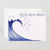 Carte Postale Votez Blue Wave ! -Carte postale (Devant / Derrière)