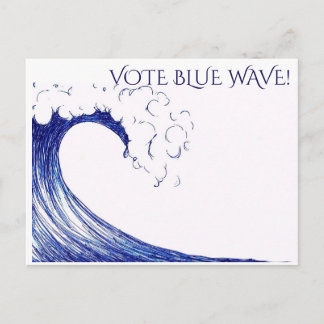 Carte Postale Votez Blue Wave ! -Carte postale