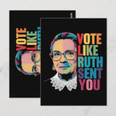 Carte Postale Votez Comme Ruth Vous A Envoyé (Devant / Derrière)