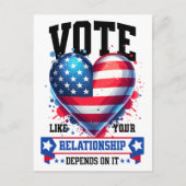 Carte Postale Votez Comme Votre Relation En Dépend (Devant)