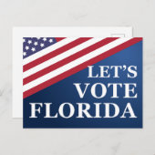 Carte Postale Votez Floride Faisons Sortir les Électeurs (Devant / Derrière)