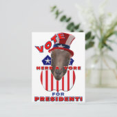 CARTE POSTALE VOTEZ HERB A VORI POUR LE PRÉSIDENT ! CHÈQUE (Debout devant)