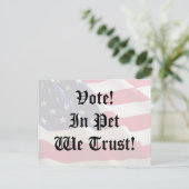Carte Postale Votez Pet Nous faisons confiance à (Debout devant)