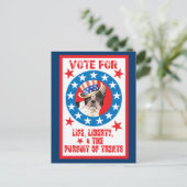 Carte Postale Votez pour Frenchie (Debout devant)