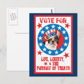 Carte Postale Votez pour Frenchie (Devant / Derrière)