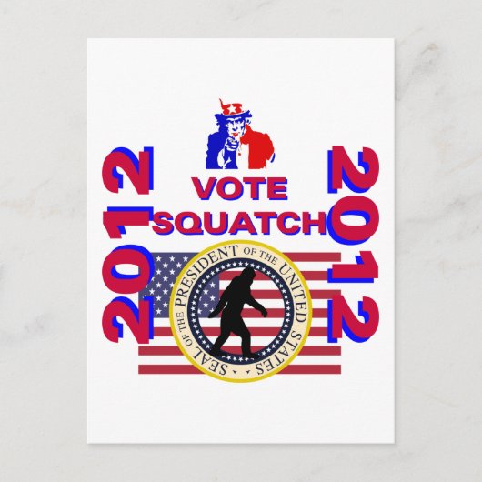 Carte Postale Votez pour Squatch 2010 (Devant)