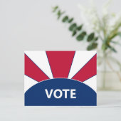 Carte Postale Votez Red White and Blue Sunburst (Debout devant)
