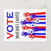 Carte Postale Votez ! Ta voix compte ! (Devant)